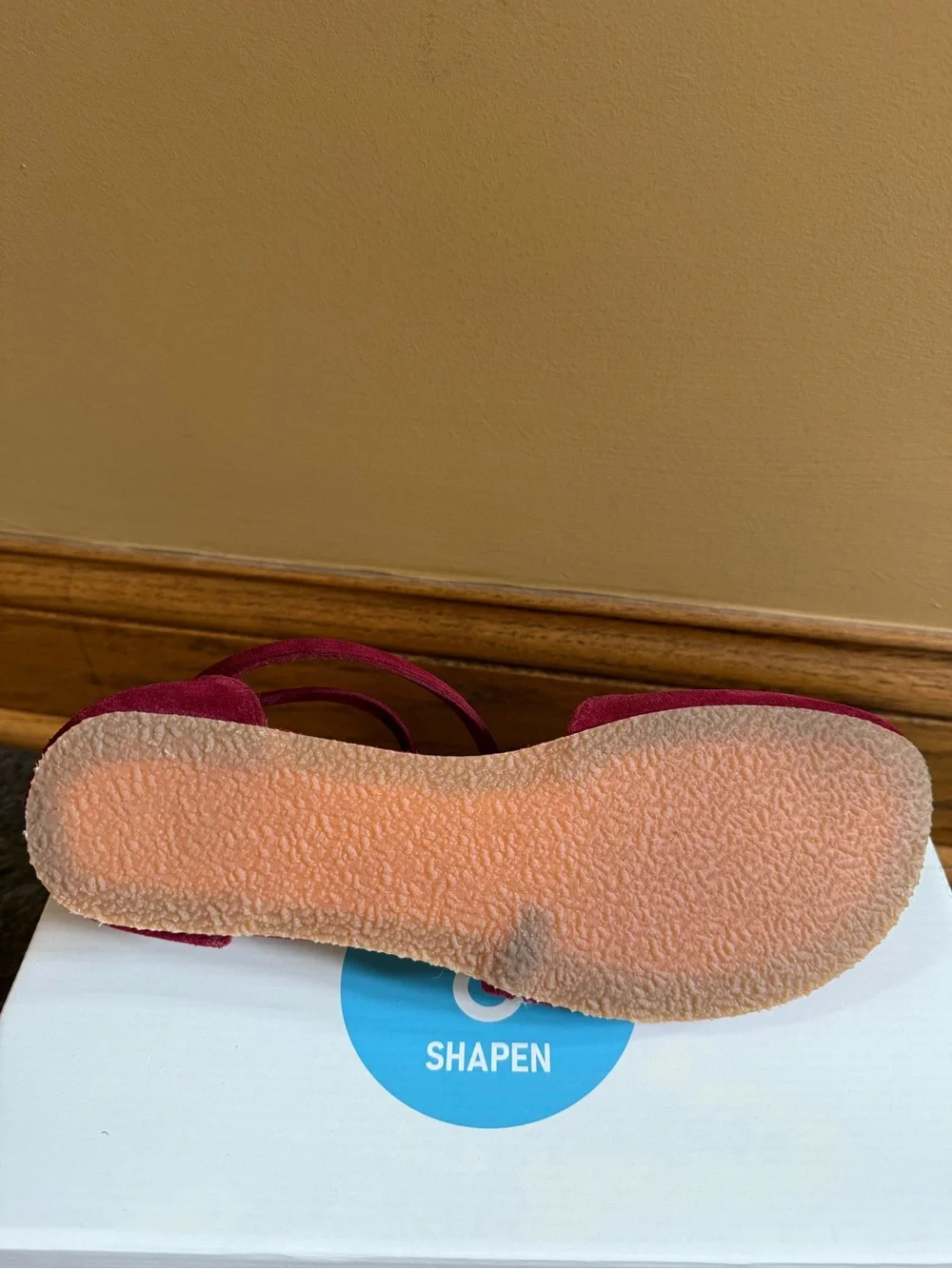 Shapen Orchid Flats Bordeaux Suede Flats Barefoot Shoes 38